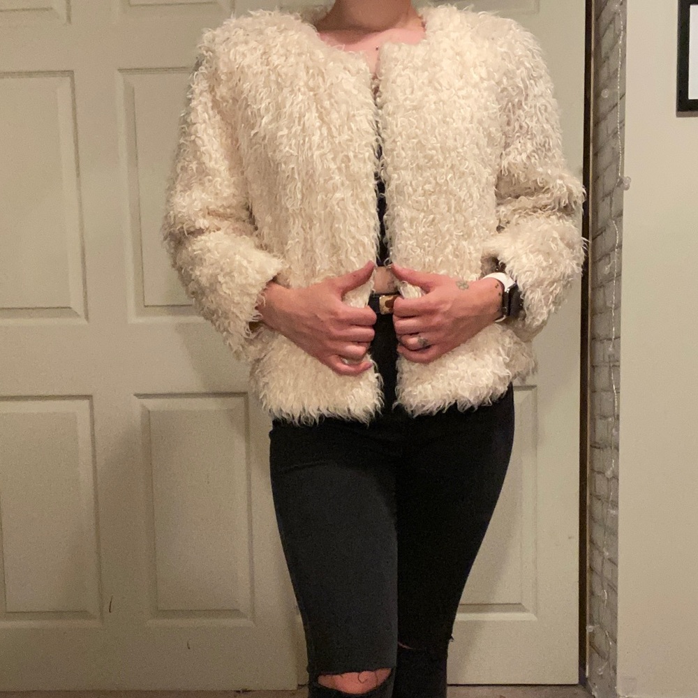 Peach Fuzzy Coat - image 1